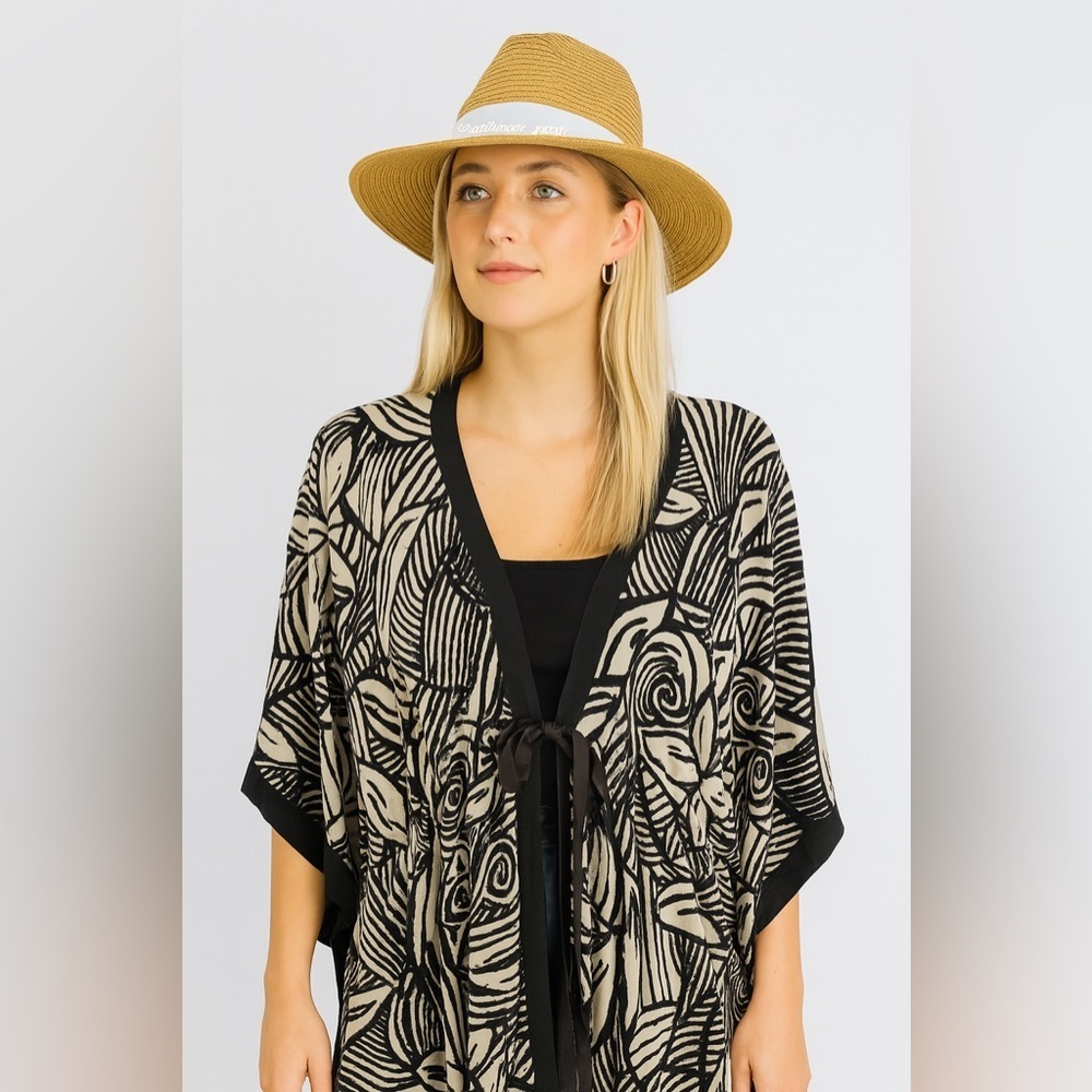 Chico's Travelers Oversized Kimono Cardigan Sweater S/M